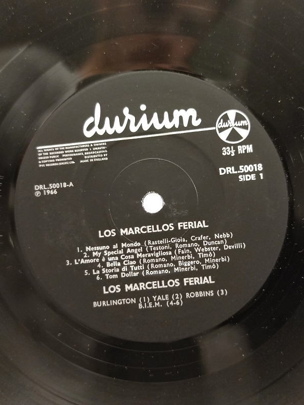 LOS MARCELLOS FERİAL UZUN CALAR 33 DEVİR LP PLAK ORJİNAL KABINDA ORJİNAL BASKISIDIR