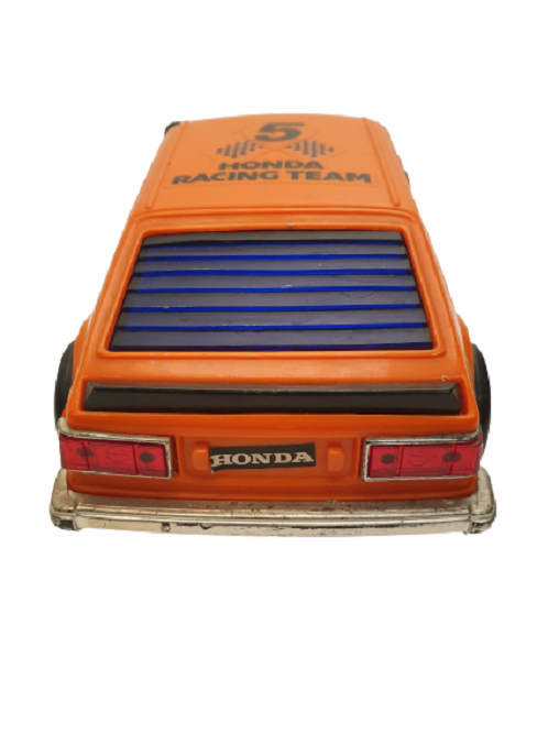  1970 HONDA RACING TEAM 5  HONDA ACCORD TURUNCU RENKDE CARPINCA GERİ DÖNEN SORUNSUZ OYUNCAK YARIŞ ARABASI