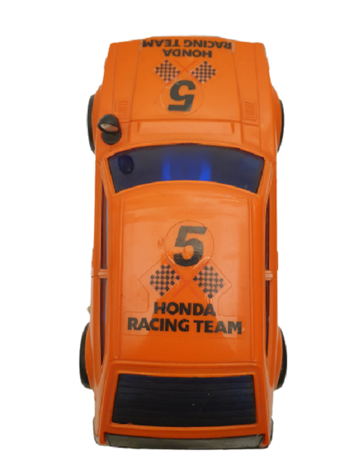 1970 HONDA RACING TEAM 5  HONDA ACCORD TURUNCU RENKDE CARPINCA GERİ DÖNEN SORUNSUZ OYUNCAK YARIŞ ARABASI