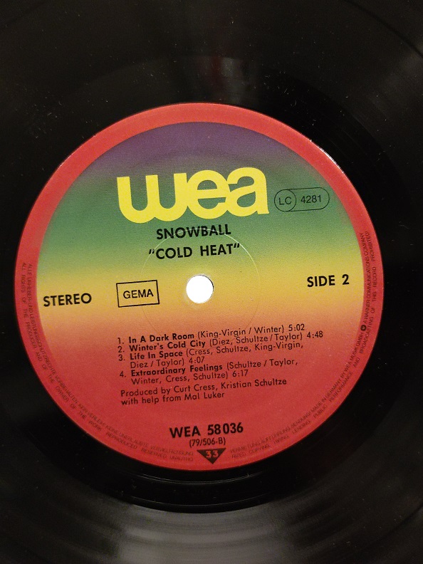 SNOWBALL COLD HEAT UZUN CALAR 33 DEVİR LP PLAK ORJİNAL KABINDA ORJİNAL BASKISIDIR