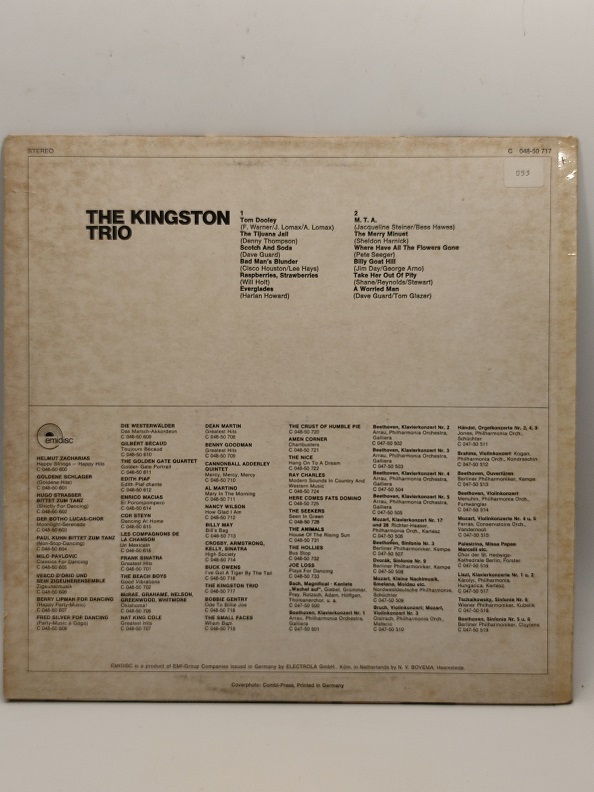 THE KINGSTON TRIO UZUN CALAR 33 DEVİR LP PLAK ORJİNAL KABINDA ORJİNAL BASKISIDIR