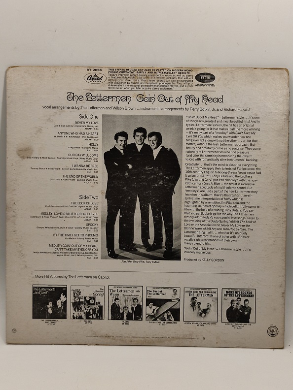 THE LETTERMAN GOİN OUT OF MY HEAD UZUN CALAR 33 DEVİR LP PLAK ORJİNAL KABINDA ORJİNAL BASKISIDIR