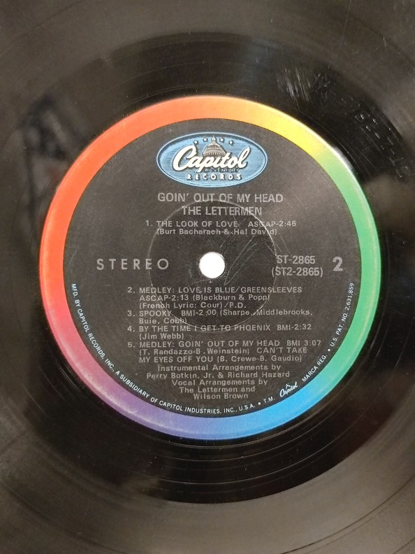 THE LETTERMAN GOİN OUT OF MY HEAD UZUN CALAR 33 DEVİR LP PLAK ORJİNAL KABINDA ORJİNAL BASKISIDIR