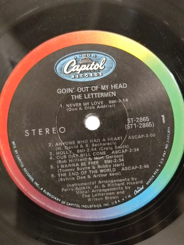 THE LETTERMAN GOİN OUT OF MY HEAD UZUN CALAR 33 DEVİR LP PLAK ORJİNAL KABINDA ORJİNAL BASKISIDIR