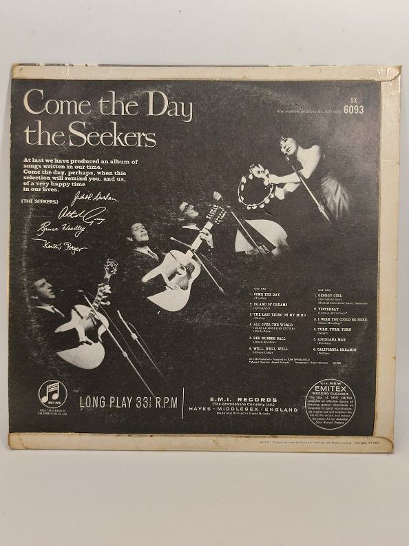 THE SEEKERS COME THE DAY UZUN CALAR 33 DEVİR LP PLAK ORJİNAL KABINDA ORJİNAL BASKISIDIR