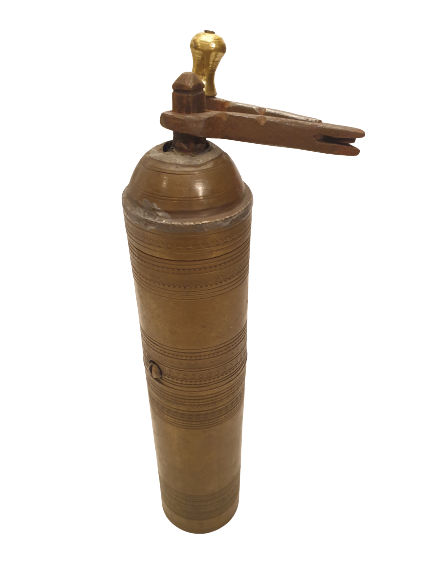 DAMGALI ÜZERİ İŞLEMELİ PİRİNÇ EL ÇEVİRMELİ MEKANİK KAHVE DEĞİRMENİ