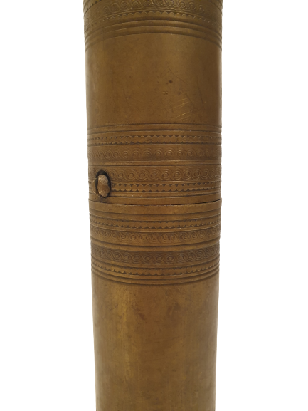 DAMGALI ÜZERİ İŞLEMELİ PİRİNÇ EL ÇEVİRMELİ MEKANİK KAHVE DEĞİRMENİ