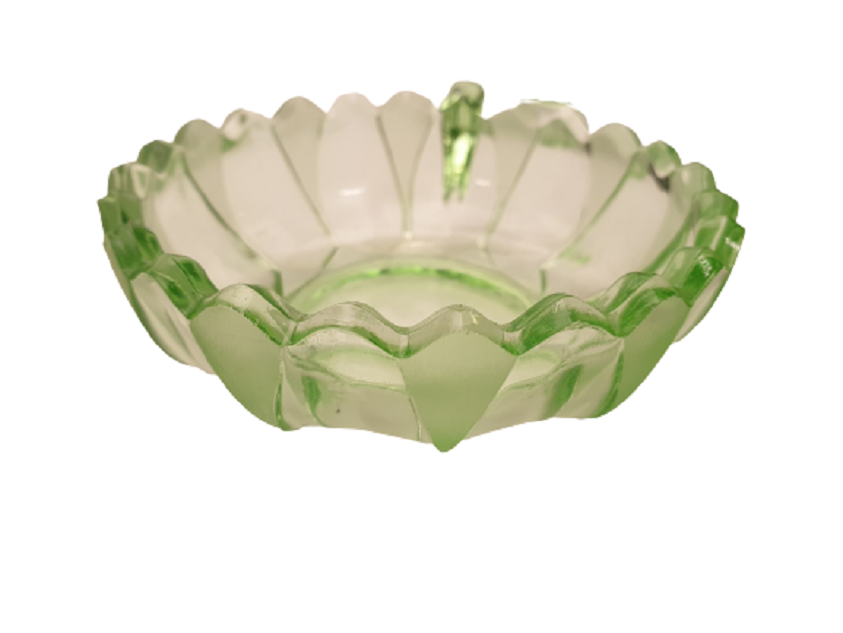 1950 FRANSIZ ÖZEL GÜNLERDE TÖRENLERDE  KULLANILAN SICAK VE SOUK ŞARAP İÇKİ TAKIMI KASE VE KULPLU BARDAKLARI CALEDON YEŞİLİ