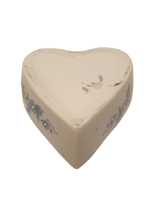 PORSELEN MASA ÜZERİ ÜÇLÜ OBJE KAPAKLI KALP & RESİM CERCEVESİ & MİNİ VAZO