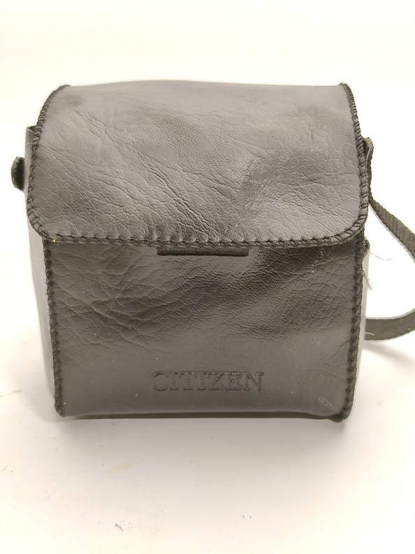 1991  LCD COLOUR TV & VİDEO MONİTOR DD-T126 CITIZEN MİNİ ANTENLİ DERİ ÇANTALI TELEVİZYON