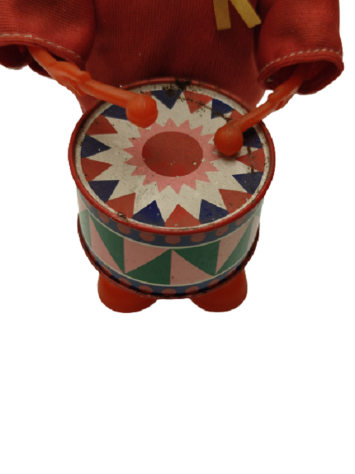 1950 KURMALI TENEKE DAVUL CALAN PALYACO OYUNCAK FİGÜR