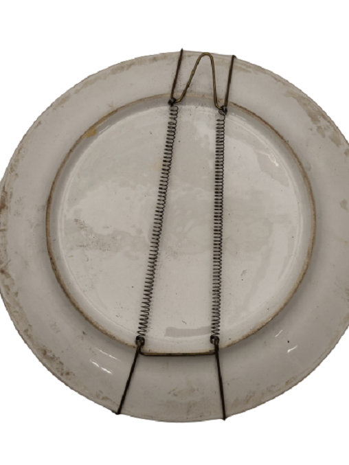 PORSELEN ÜZERİNE TAMAMI EL BOYOMA KIZ KULESİ RESİMLİ METAL ASKILI DUVAR TABAĞI