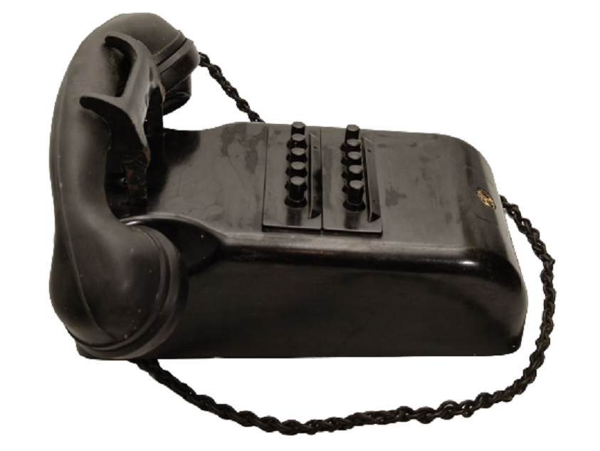 1930 İSVEC STC DAMGALI BAKALİT 10 TUŞLU DUVAR TELEFON