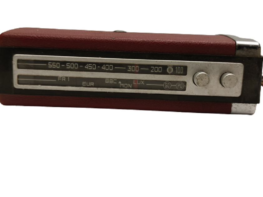 1974 VİNTAGE KIRMIZI BAKALİT KASA FRANSIZ OPTALİX TO 100 RADIO KOLEKSİYON