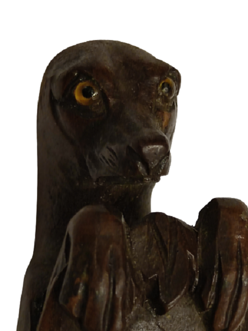 OSMANLI MEKTUP ACACAGI EL İŞİ ÜZERİNDE TAZI FİGÜRİŞLENMİŞ TAMAMEN  AHŞAP HERYERİ İŞLEMELİ