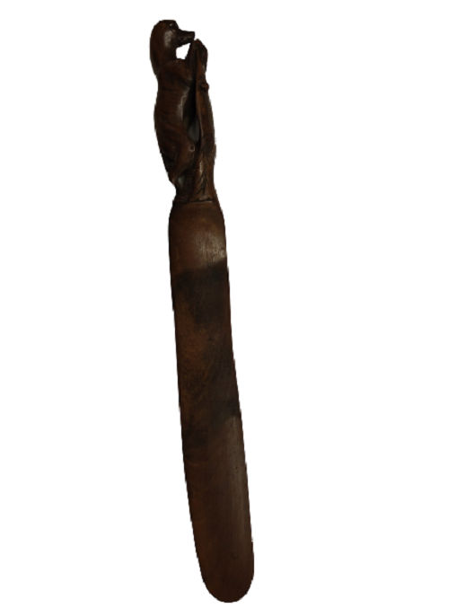 OSMANLI MEKTUP ACACAGI EL İŞİ ÜZERİNDE TAZI FİGÜRİŞLENMİŞ TAMAMEN  AHŞAP HERYERİ İŞLEMELİ