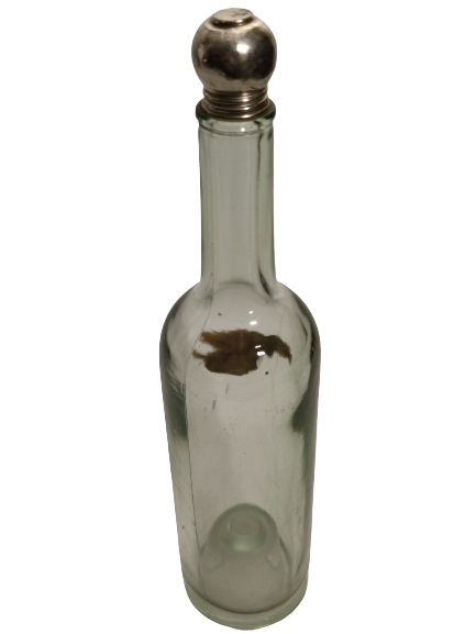 OSMANLI EAU DE COLOGNE APHRODİTE L.ARDZIV CONSTANTİNOPLE METAL VİDA KAPAKLI CAM KOLONYA ŞİŞE ÜZERİNDEKİ ETİKET AZDA OLSA GÖRÜNMEKTEDİR