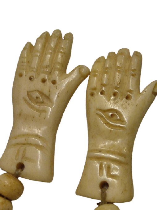 OSMANLI BEKTAŞİ ZAZA EL TESBİHİ 2 ADET FATİMA ELİ ORTADA BEKTAŞİ YILDIZI VARDIR KEMİK EL YAPIMI