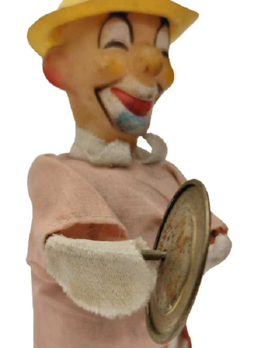 1950 KURMALI TENEKE ZİL ÇALAN PALYAÇO OYUNCAK FİGÜR