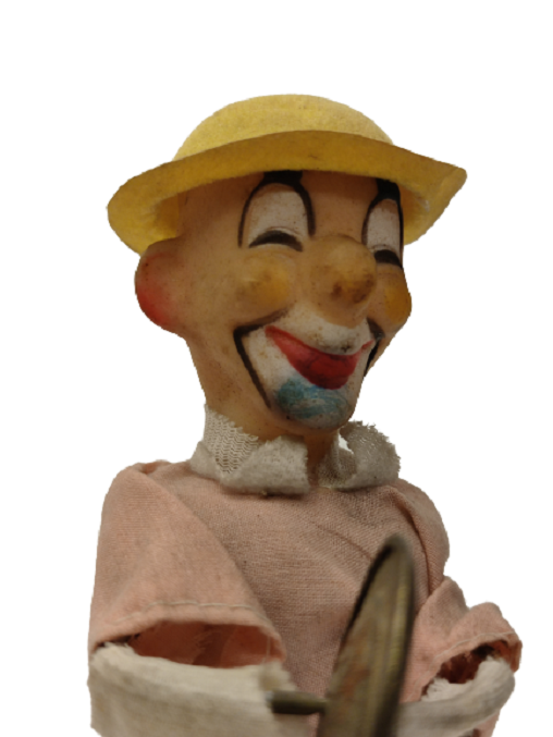 1950 KURMALI TENEKE ZİL ÇALAN PALYAÇO OYUNCAK FİGÜR