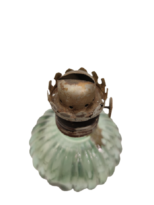 OSMANLI GELİN AYAKLI DEPOLU MEKANİK FİTİLLİ AYARLI GAZ LAMBA