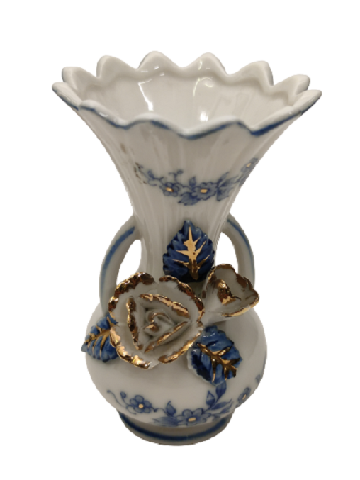 PORSELEN MASA ÜZERİ ÜÇLÜ OBJE KAPAKLI KALP & RESİM CERCEVESİ & MİNİ VAZO