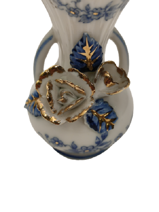 PORSELEN MASA ÜZERİ ÜÇLÜ OBJE KAPAKLI KALP & RESİM CERCEVESİ & MİNİ VAZO