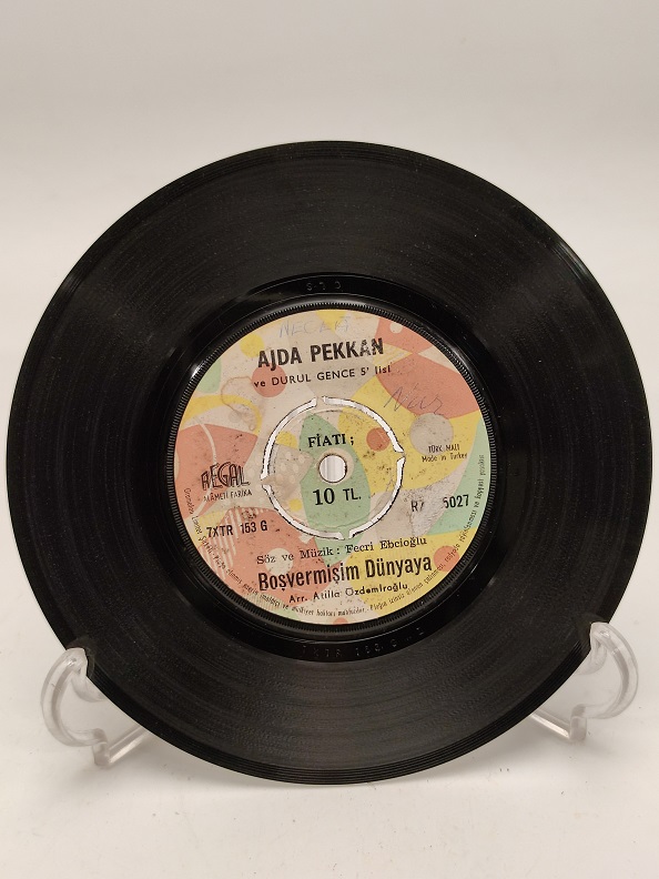 AJDA PEKKAN SEVDİĞİM ADAM-BOŞVERMİŞİM DÜNYAYA 45 LİK PLAK