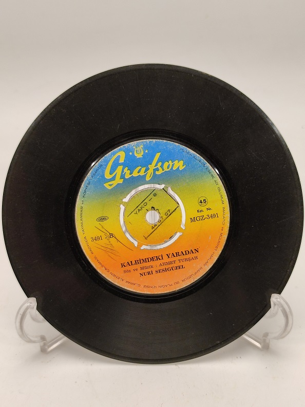 NURİ SESİGÜZEL KEDERLE GEÇTİ-KALBİMDEKİ YARADAN 45 LİK PLAK