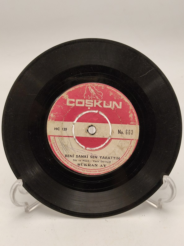 ŞÜKRAN AY GEL İÇELİM ŞEREFE-BENİ SANKİ SEN YARATTIN 45 LİK YERLİ PLAK