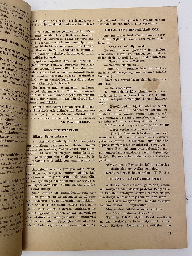 BABIALİ BASIMEVİ NÜKTE FIKRA VE ÇİZGİLERLE ATATÜRK 