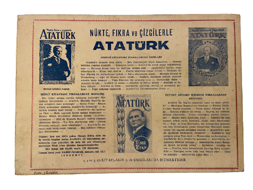 ATATÜRK ALBÜMÜ DOĞUMUNDAN ÖLÜMÜNE KADAR  2 HAMUR KAGIDA BASKI  RENKLİ KAPAK 