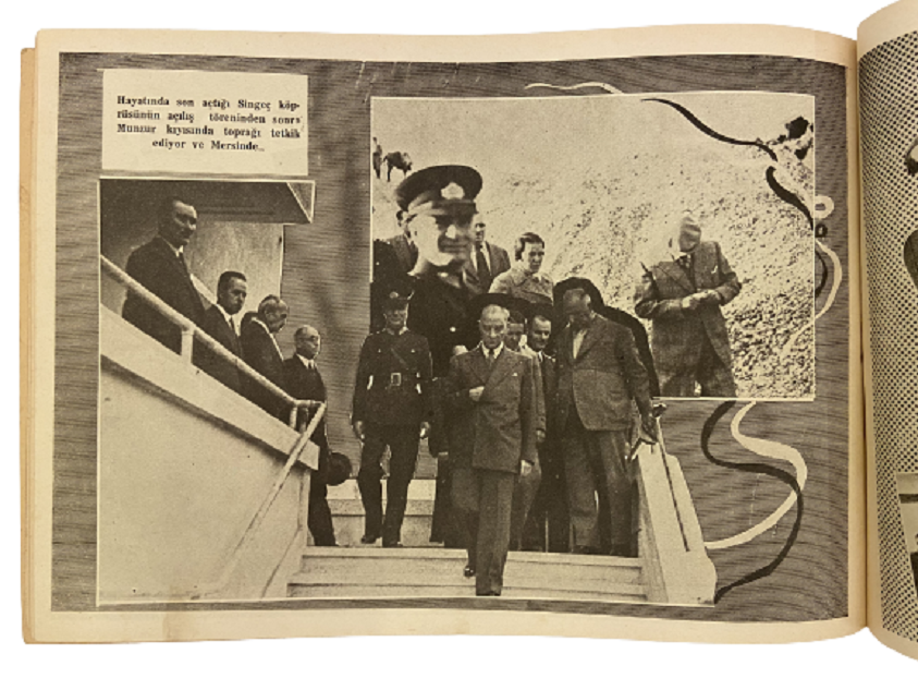 ATATÜRK ALBÜMÜ DOĞUMUNDAN ÖLÜMÜNE KADAR  2 HAMUR KAGIDA BASKI  RENKLİ KAPAK 