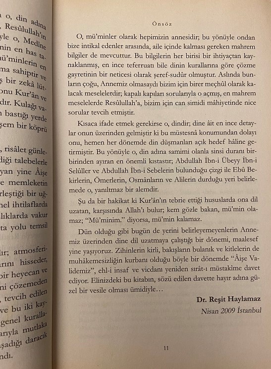 DR REŞİT HAYLAMAZ-HAZRETİ AİŞE KİTAP