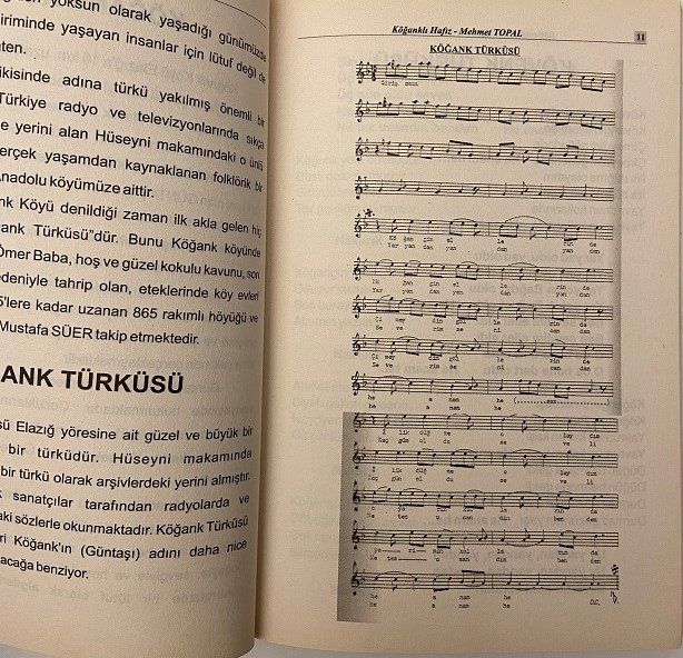 HARPUT MUSUKİ USTALARINDAN MEHMET TOPAL KÖĞANKLI HAFIZ KİTAP