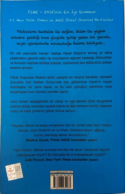 JOHN GREEN AYNI YILDIZIN ALTINDA KİTAP