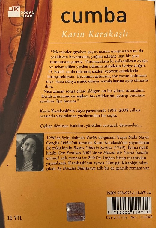 KARİN KARAKAŞLI CUMBA KİTAP
