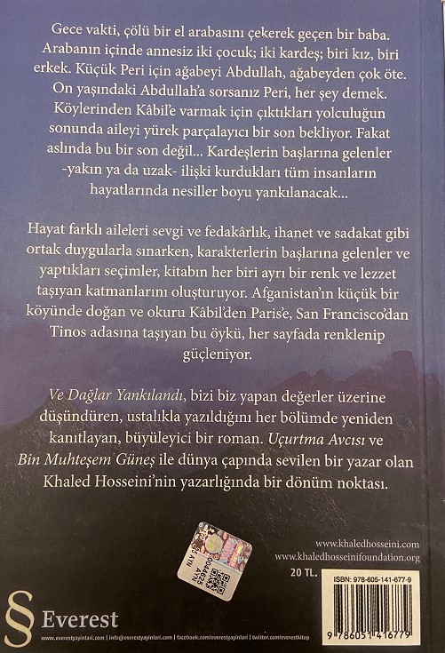 KHALED HOSSEINI VE DAĞLAR YANKILANDI KİTAP