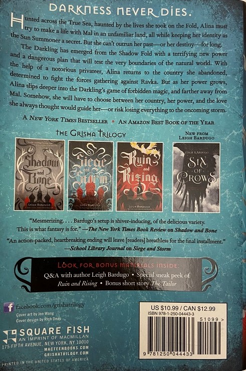 LEİGH BARDUGO SİEGE AND STORM KİTAP