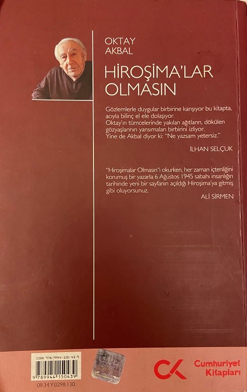 OKTAY AKBAL HİROŞİMALAR OLMASIN KİTAP