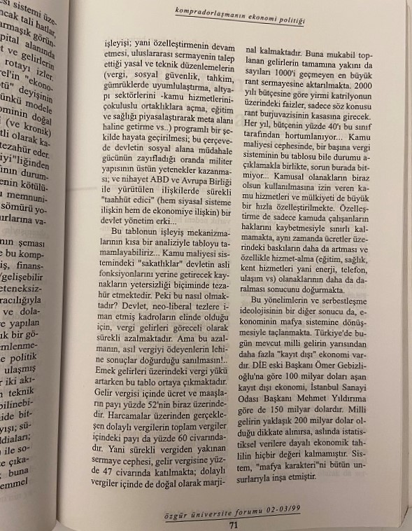 ÖZGÜR ÜNİVERSİTE FORUMU TÜRKİYE NEREDEN NEREYE KİTAP