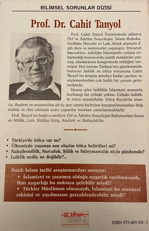 PROF.DR.CAHİT TANYOL LAİKLİK VE İRTİCA KİTAP