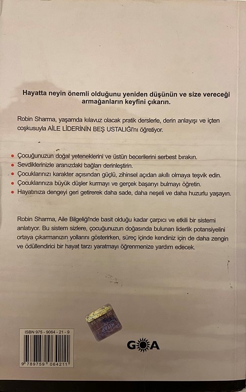 ROBIN SHARMA AİLE BİLGELİĞİ KİTAP
