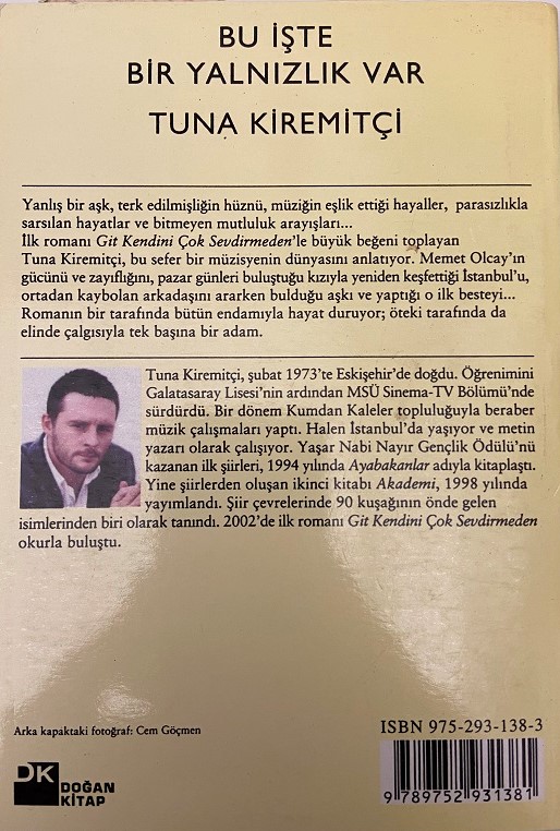 TUNA KİREMİTÇİ BU İŞTE BİR YALNIZLIK VAR KİTAP