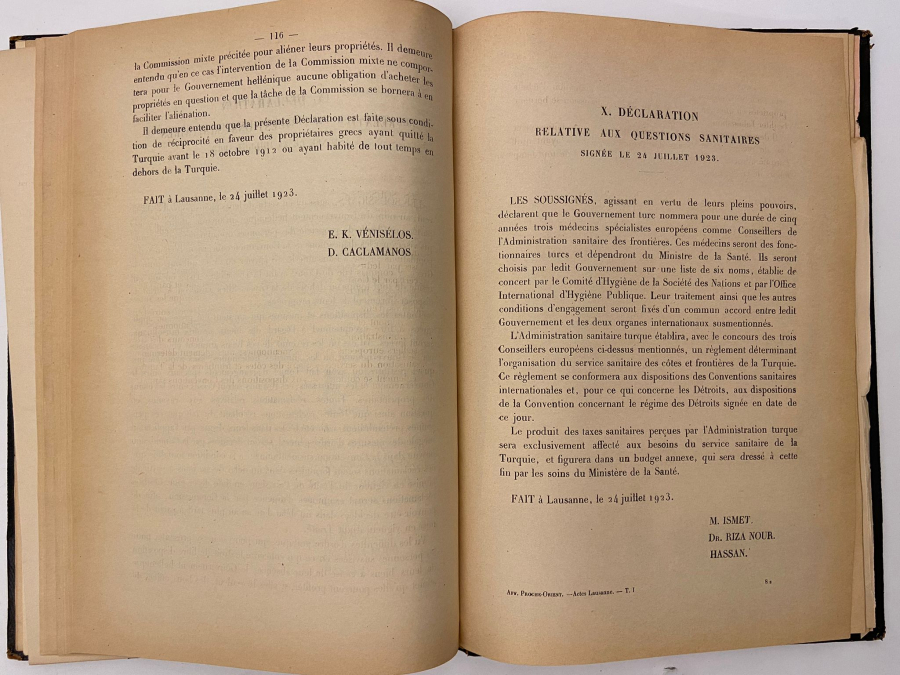 1923 LOZAN ANTLAŞMASI RECUEİL DES ACTES DE LA CONFERENCE LOZAN FRANSIZCA ORİJİNAL KİTAP