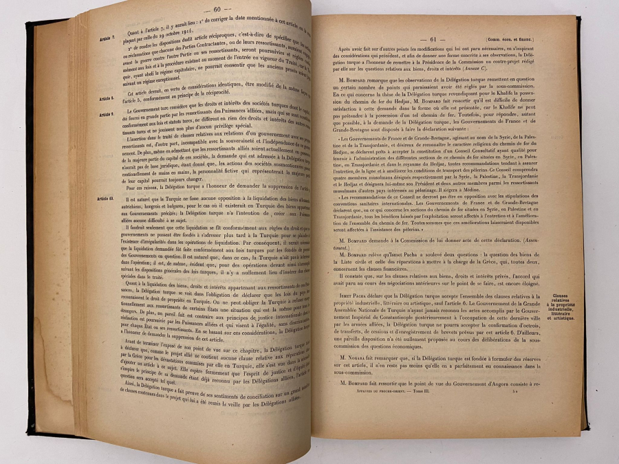1923 LOZAN ANTLAŞMASI FRANSIZCA ORJİNAL KİTAP CONFERENCE DE LAUSANNE
