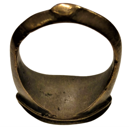 SELÇUKLU NADİR BRONZ TAMAMEN  EL YAPIM KALEM İŞ YÜZÜK 22 MM ÇAPINDA 