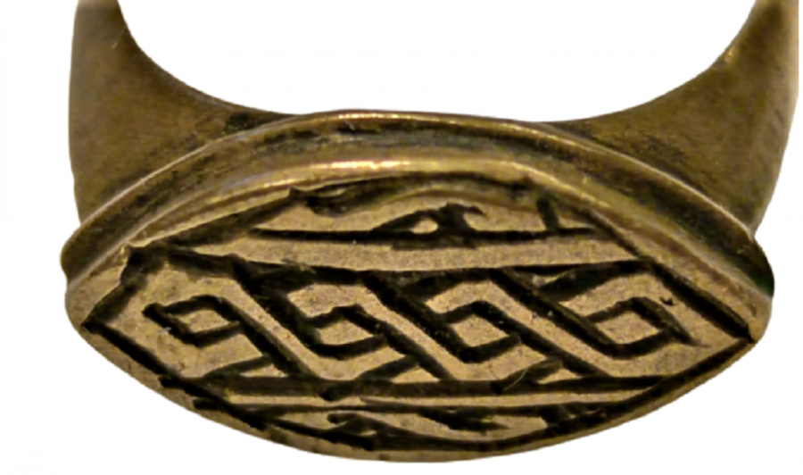 SELÇUKLU NADİR BRONZ TAMAMEN  EL YAPIM KALEM İŞ YÜZÜK 22 MM ÇAPINDA 