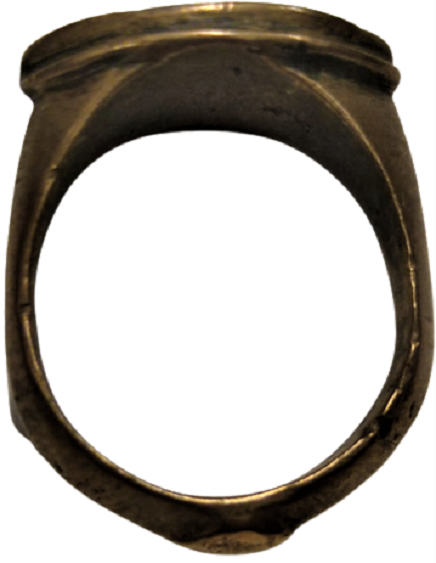 SELÇUKLU NADİR BRONZ TAMAMEN  EL YAPIM KALEM İŞ YÜZÜK 22 MM ÇAPINDA 