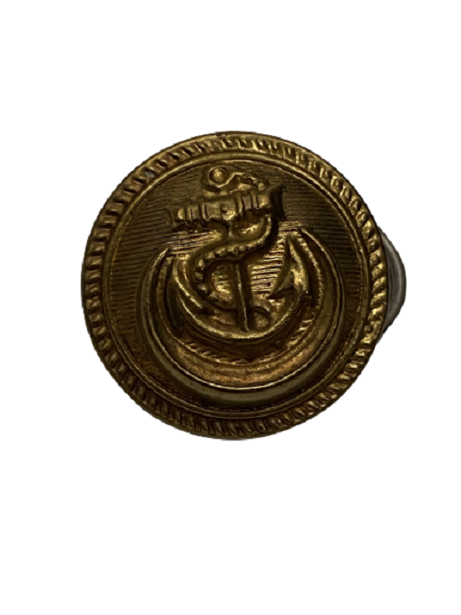 ASKERİ PİRİNC ÜZERİNDE DENİZCİ CIPASI BULUNAN 10 ADET ELBİSESİ DÜĞMESİ